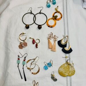 10 pairs fashionable earrings